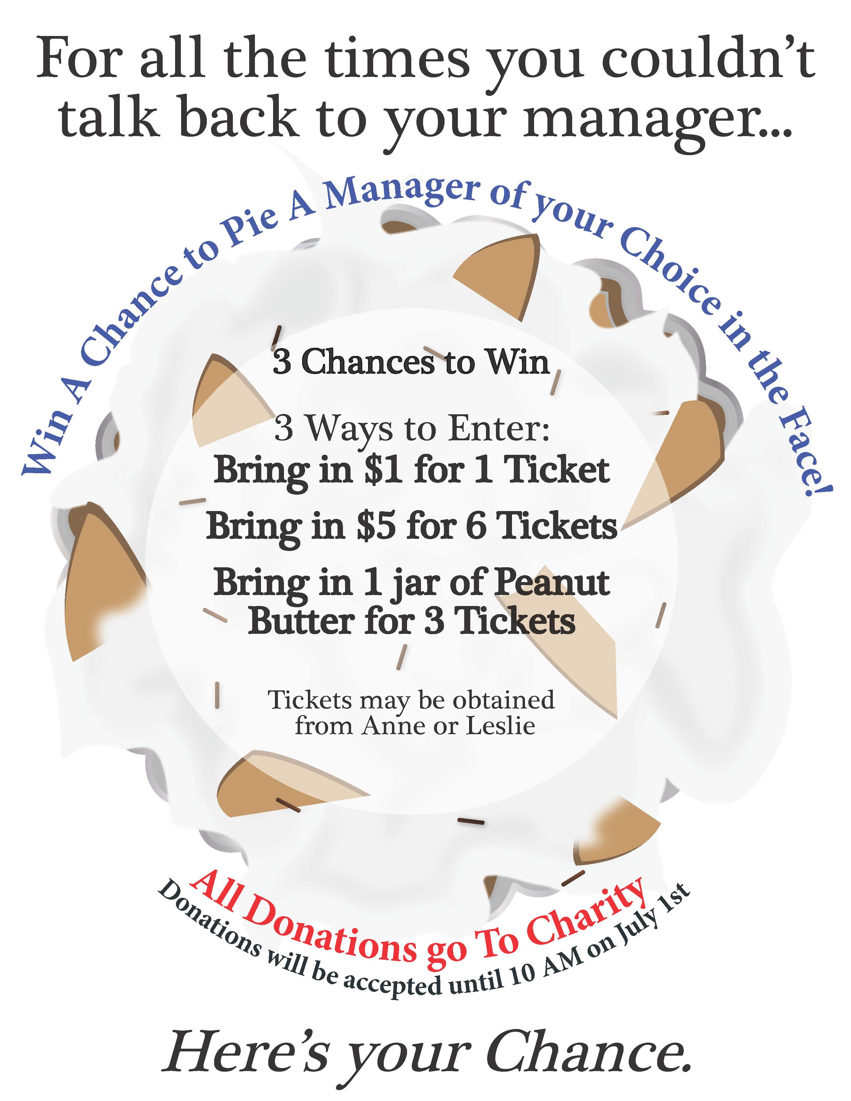 pie in the face fundraiser flyer