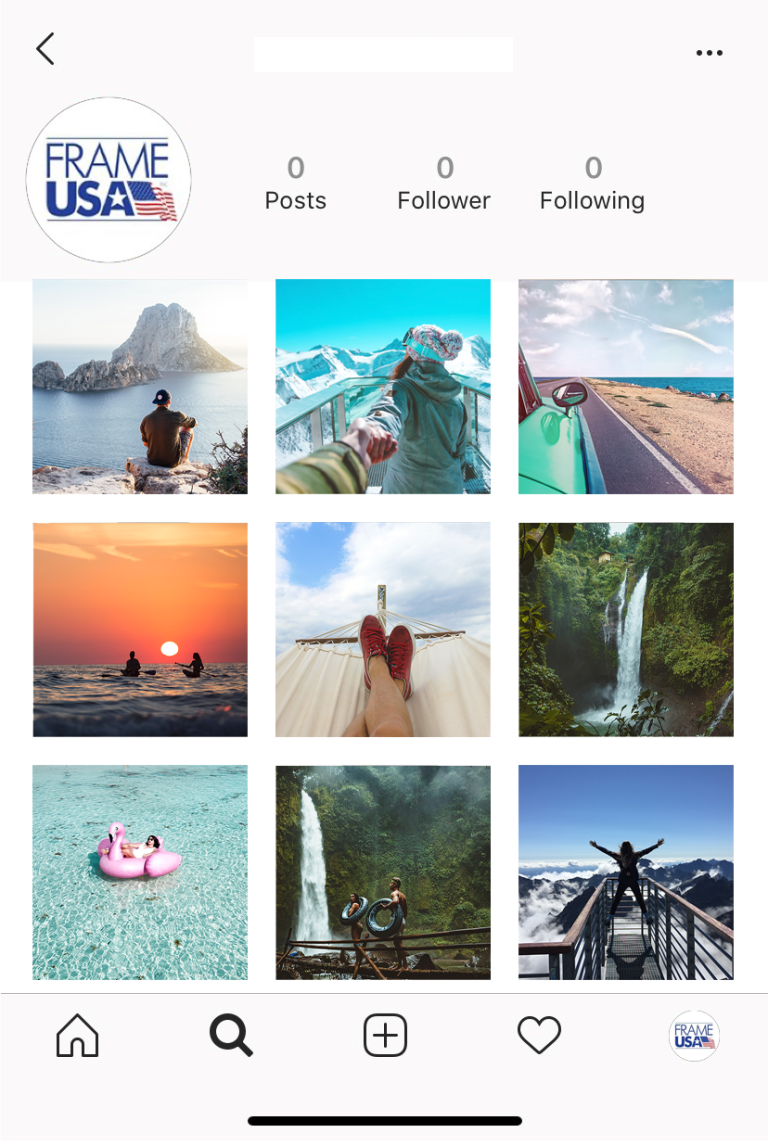 White Square Instagram Picture Frames for a Gallery