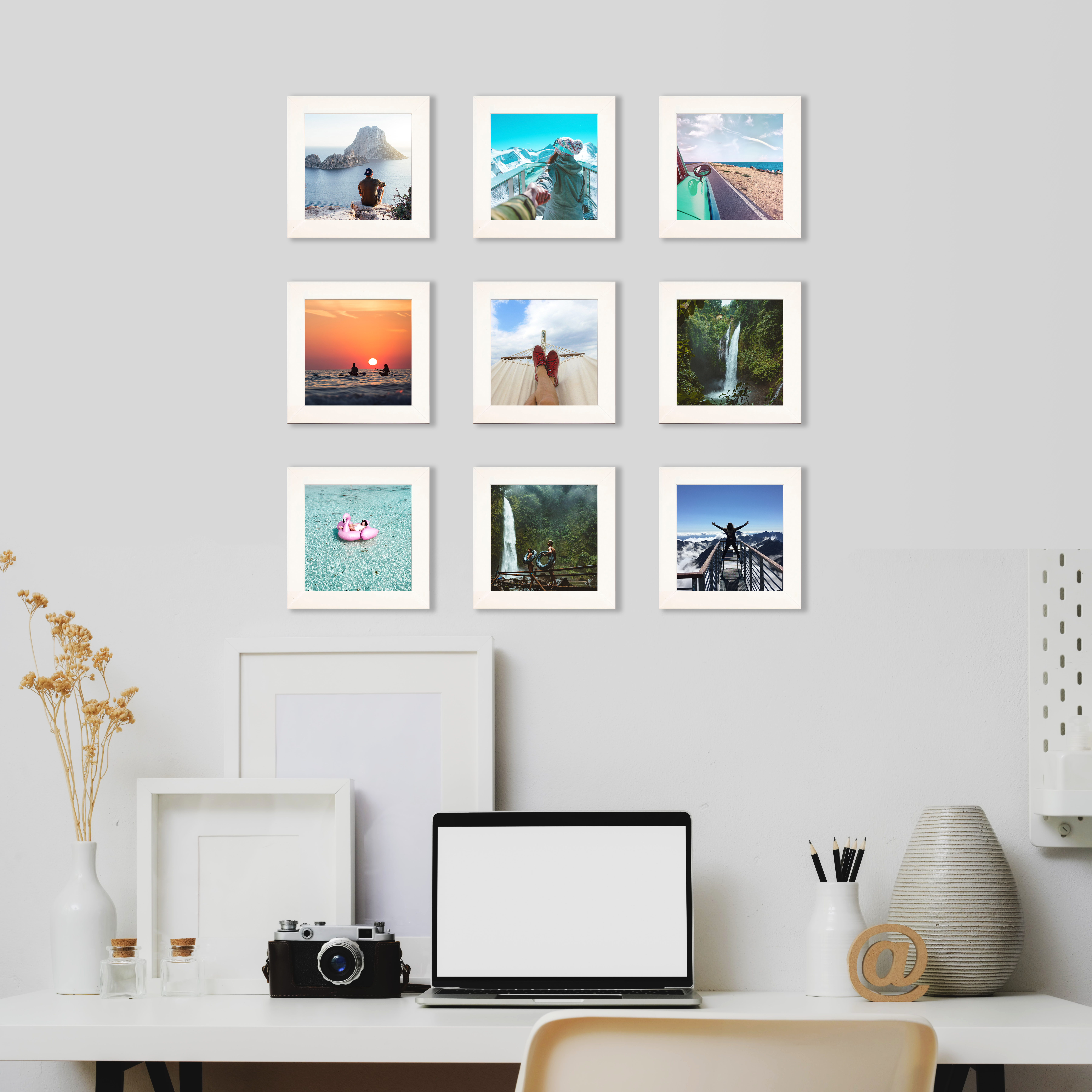 White Square Instagram Picture Frames For A Gallery